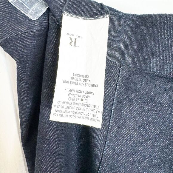 The Row Blue Denim Slim Trouser Pants Cotton Elastic Waist Women’s Size XS - Picture 10 of 15
